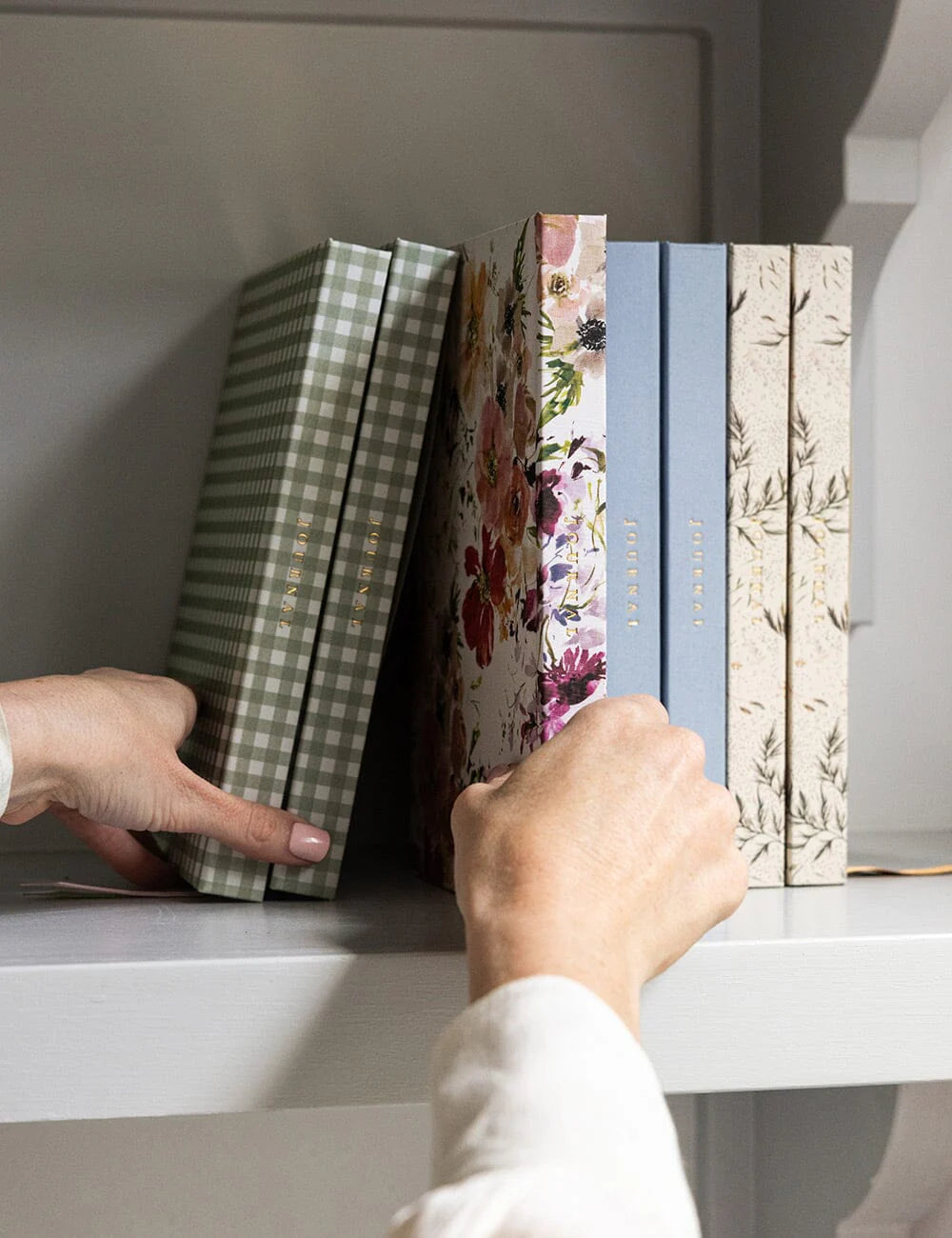 【OUTLET10%OFF】ボタニカル柄リネンのドット方眼ノート | バレットジャーナル
