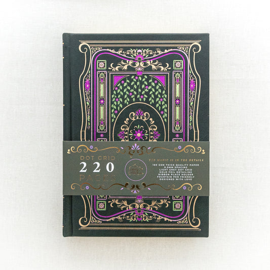バレットジャーナル | 220ページ | ハードカバーA5ノート | 緑