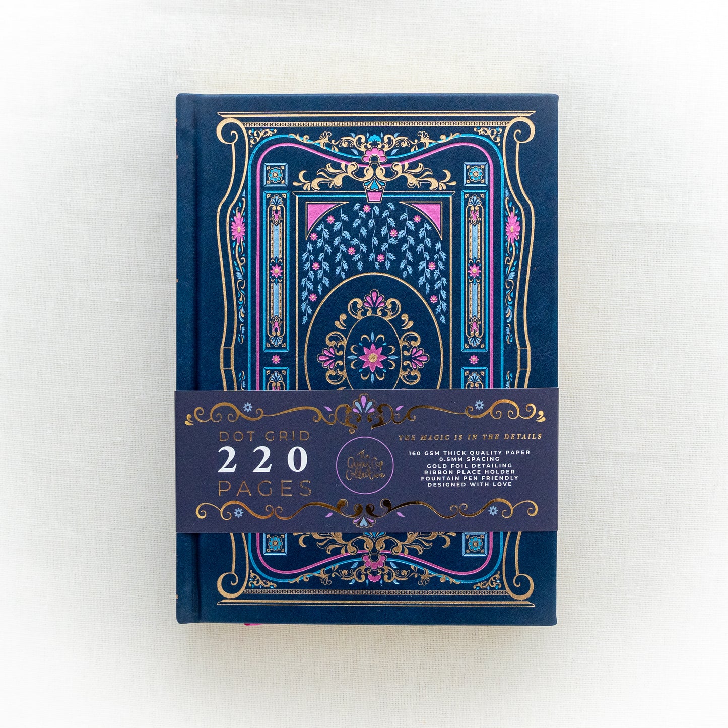 バレットジャーナル | 220ページ | ハードカバーA5ノート | 青