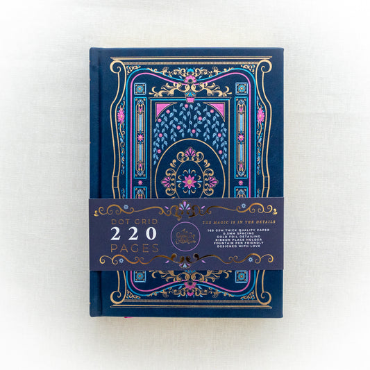 バレットジャーナル | 220ページ | ハードカバーA5ノート | 青