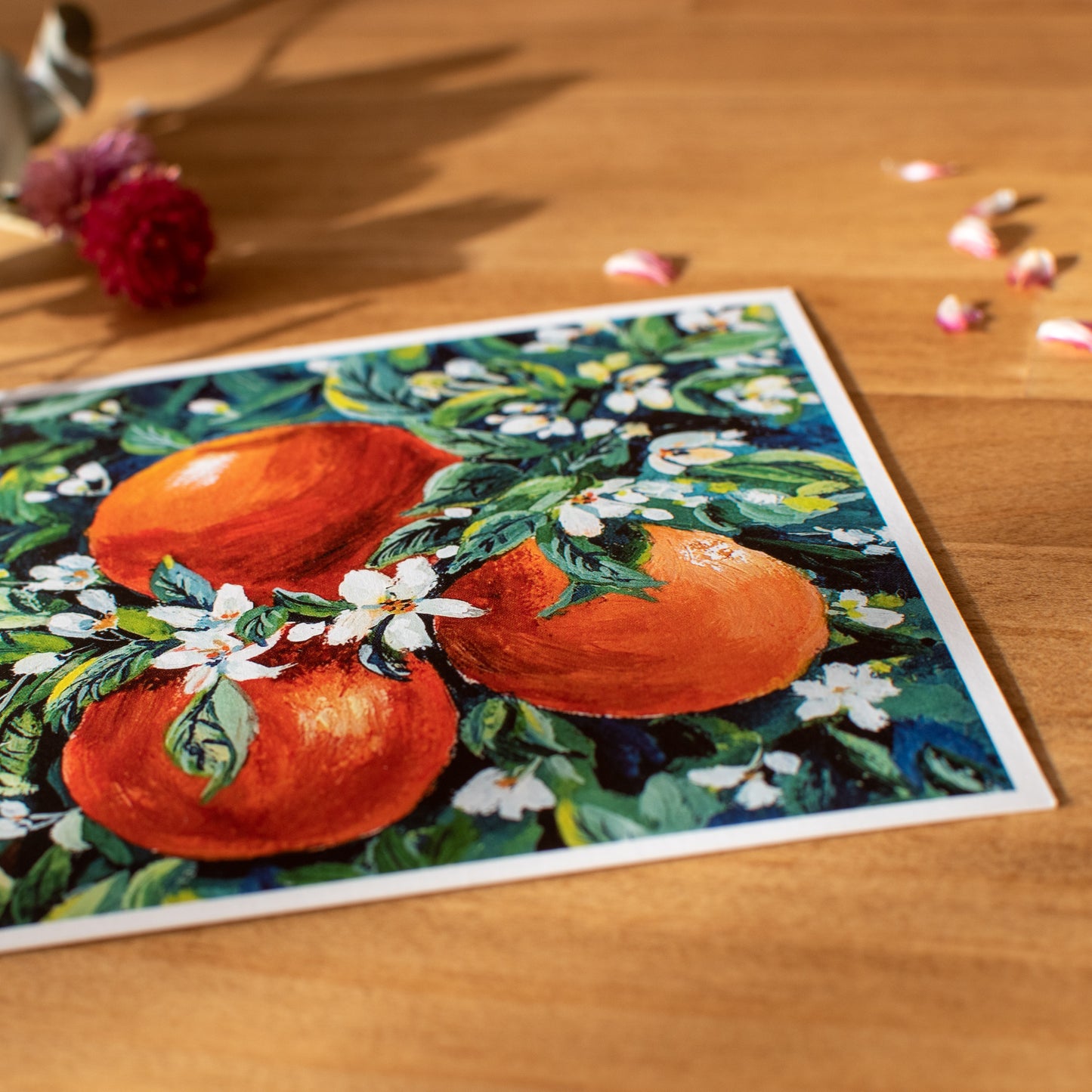 ミニアートポスター　オレンジ（ガッシュ絵画）